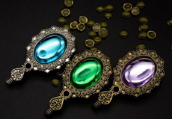 Kraliyet Mavi Taşlı Döküm Metal Mum Mühürü Sapı Antik Gümüş - Resim 6