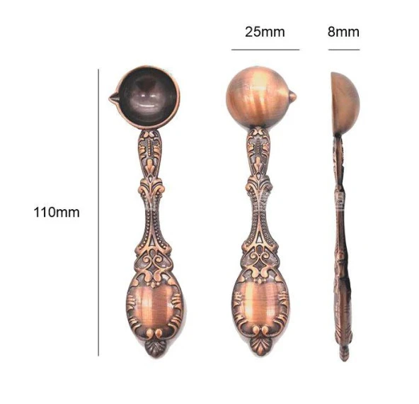 Mum Mühürü Uygulama Seti Döküm Metal Kızıl Bakır Renk - Resim 3