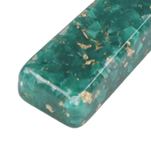 Mum Mühürü Sapı ABS Reçine El Yapımı Simli Yeşil M8 Dişli - Resim 3