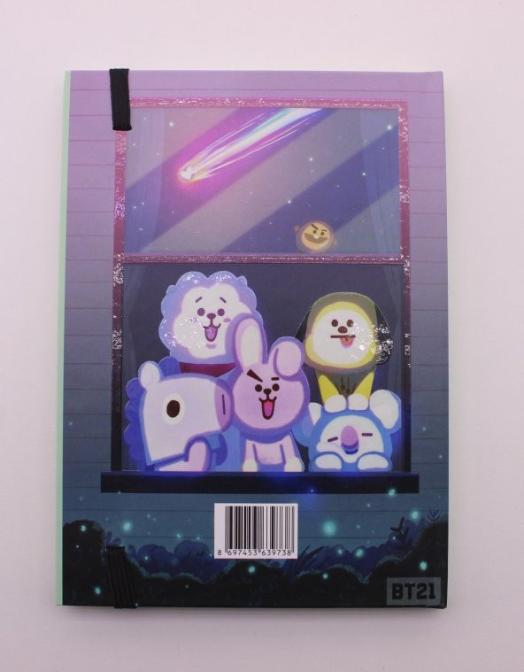 Lastikli Noktalı Sert Kapak BTS Defter - 2