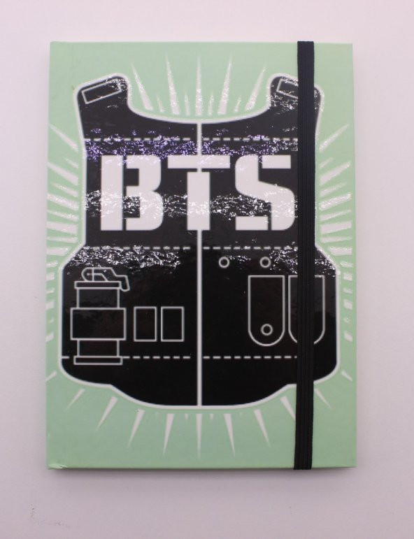 Lastikli Noktalı Sert Kapak BTS Defter - 4