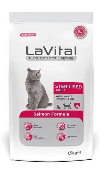 LaVital Somonlu Kısırlaştırılmış Kedi Maması 1,5 Kg - 1