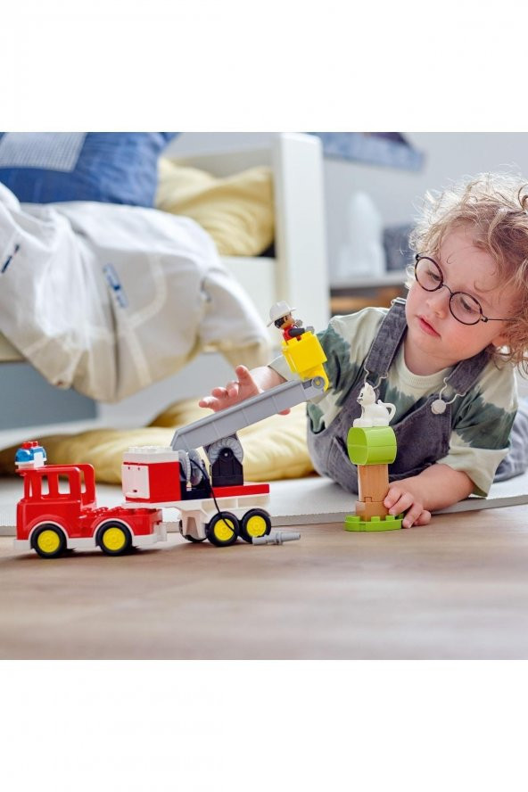 ® DUPLO® Kurtarma İtfaiye Kamyonu 10969 - 2 Yaş ve Üzeri İçin Oyuncak Yapım Seti (21 Parça) - 4