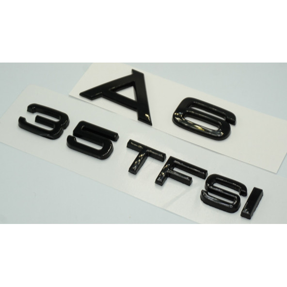 Audi A6 35 TFSi Parlak Siyah ABS 3M 3D Bagaj Yazı Logo Orjinal Ürün - 2