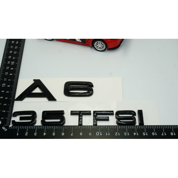 Audi A6 35 TFSi Parlak Siyah ABS 3M 3D Bagaj Yazı Logo Orjinal Ürün - 3