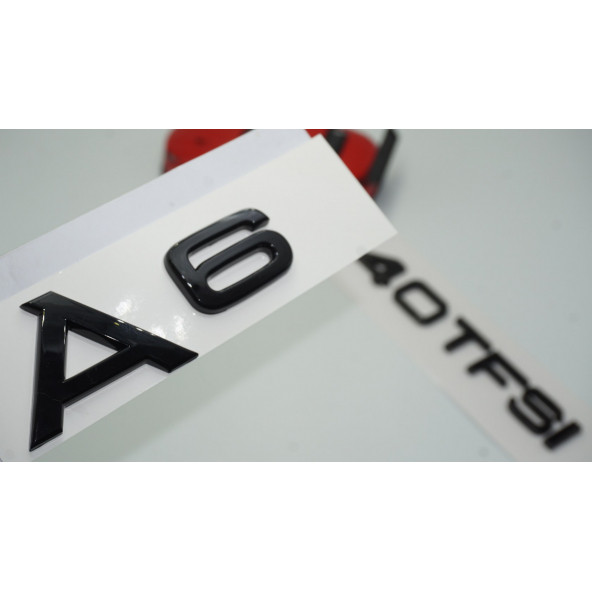 Audi A6 40 TFSi Parlak Siyah ABS 3M 3D Bagaj Yazı Logo Orjinal Ürün