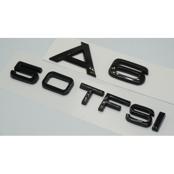 Audi A6 50 TFSi Parlak Siyah ABS 3M 3D Bagaj Yazı Logo Orjinal Ürün - 2