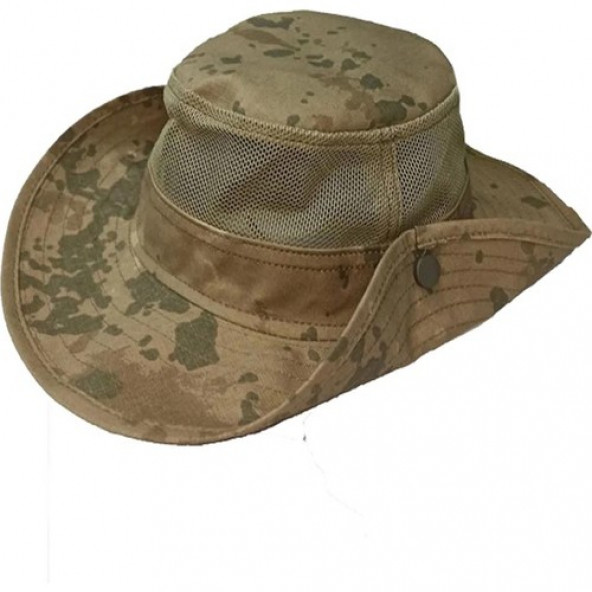 Jandarma Kamuflaj Askeri Fileli Jungle Şapka