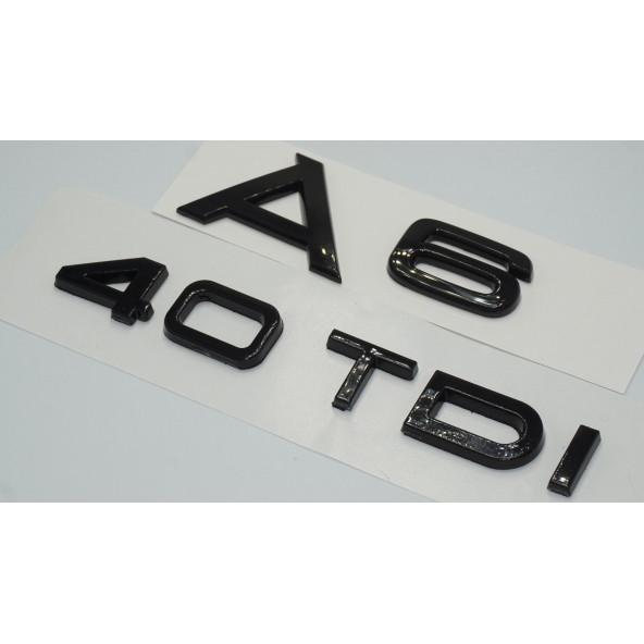 Audi A6 40 TDi Parlak Siyah ABS 3M 3D Bagaj Yazı Logo Orjinal Ürün - 2