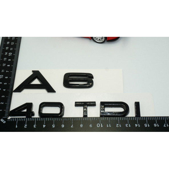 Audi A6 40 TDi Parlak Siyah ABS 3M 3D Bagaj Yazı Logo Orjinal Ürün - 3