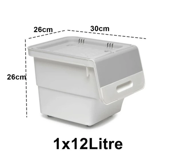 Motek Beyaz Tekerlekli Organizer Çok Amaçlı Saklama Kutusu 1X12 Lt - 2