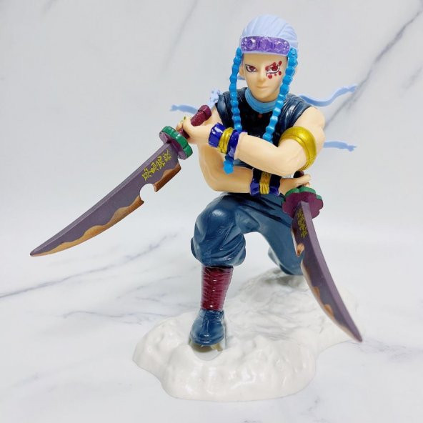 Anime Demon Slayer Tengen Uzui Karakter Figür Oyuncak Standlı Biblo - 2