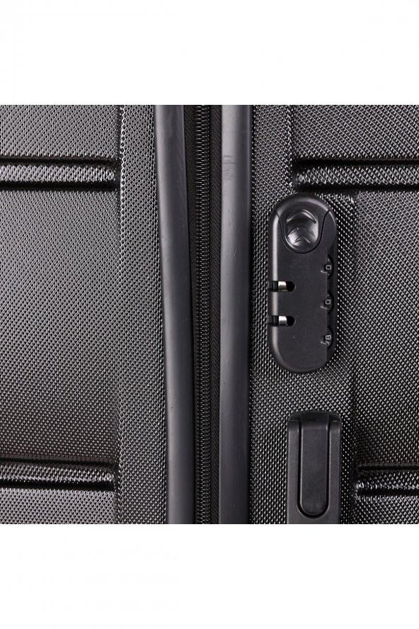 Yefa Dayanıklı Unisex 4 Tekerlekli 3'lü Set Plastik Valiz Seti - Resim 2