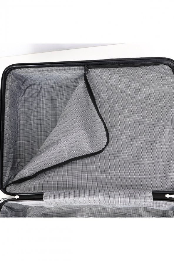 Yefa Dayanıklı Unisex 4 Tekerlekli 3'lü Set Plastik Valiz Seti - Resim 4