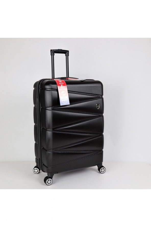 Yefa Dayanıklı Unisex 4 Tekerlekli 3'lü Set Plastik Valiz Seti - Resim 5