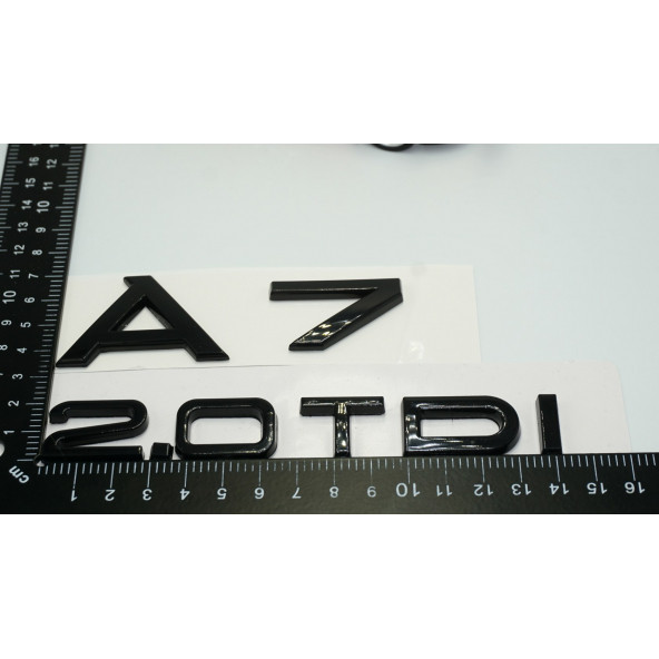 Audi A7 2.0 TDi Parlak Siyah ABS 3M 3D Bagaj Yazı Logo Orjinal Ürün - 3