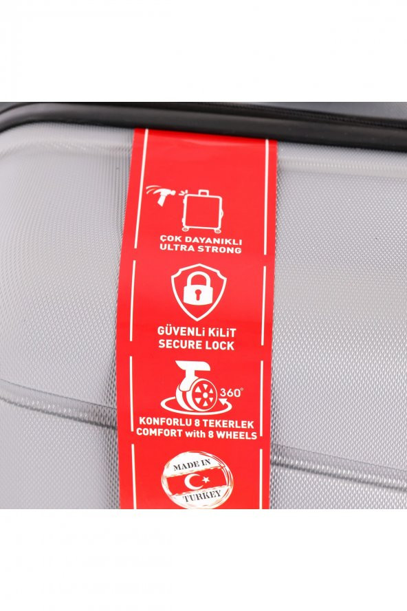 Yefa Dayanıklı Unisex 4 Tekerlekli 3'lü Set Plastik Valiz Seti - Resim 2