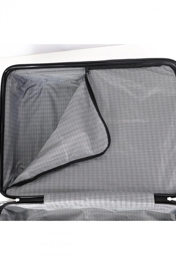 Yefa Dayanıklı Unisex 4 Tekerlekli 3'lü Set Plastik Valiz Seti - Resim 6