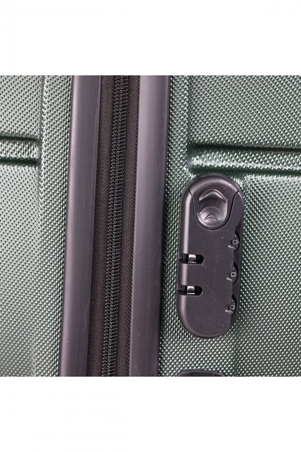 Yefa Dayanıklı Unisex 4 Tekerlekli 3'lü Set Plastik Valiz Seti - Resim 3