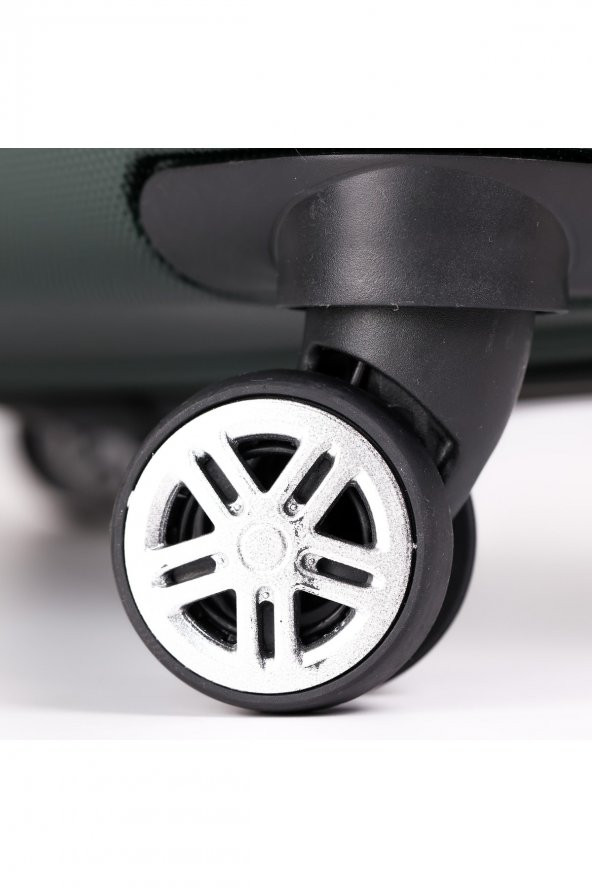 Yefa Dayanıklı Unisex 4 Tekerlekli 3'lü Set Plastik Valiz Seti - Resim 4