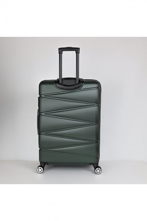 Yefa Dayanıklı Unisex 4 Tekerlekli 3'lü Set Plastik Valiz Seti - Resim 8