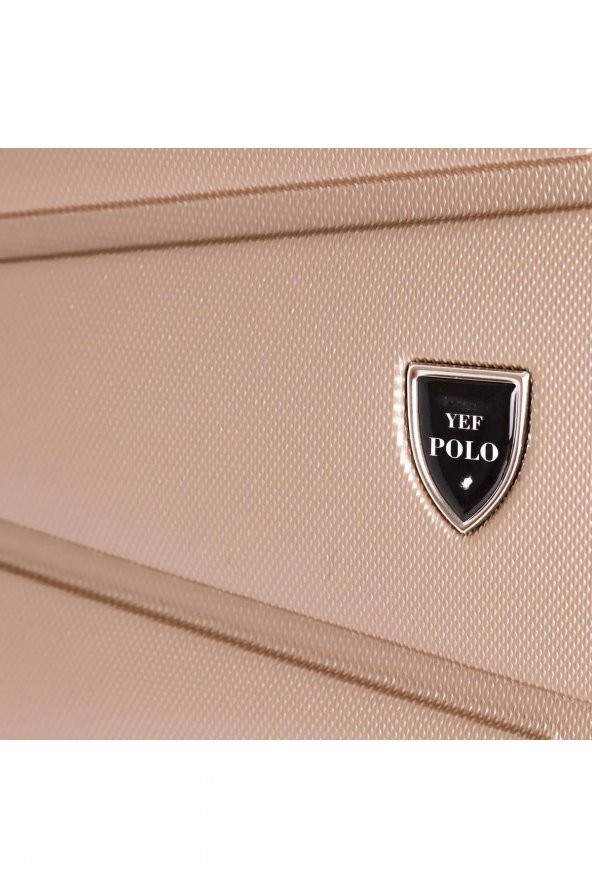 Yefa Dayanıklı Unisex 4 Tekerlekli 3'lü Set Plastik Valiz Seti - Resim 4