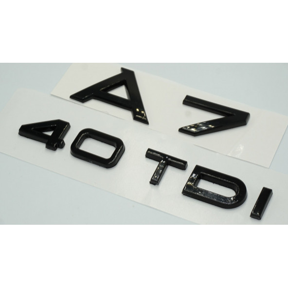 Audi A7 40 TDi Parlak Siyah ABS 3M 3D Bagaj Yazı Logo Orjinal Ürün - Resim 2