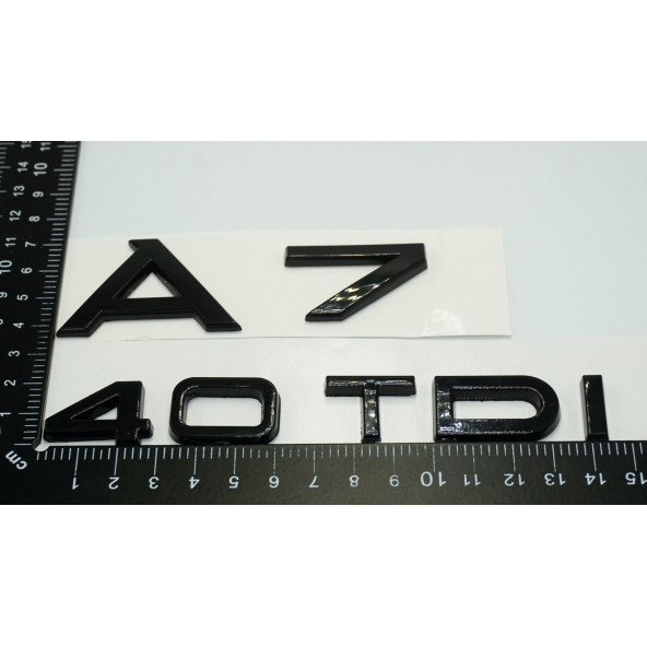 Audi A7 40 TDi Parlak Siyah ABS 3M 3D Bagaj Yazı Logo Orjinal Ürün - Resim 3