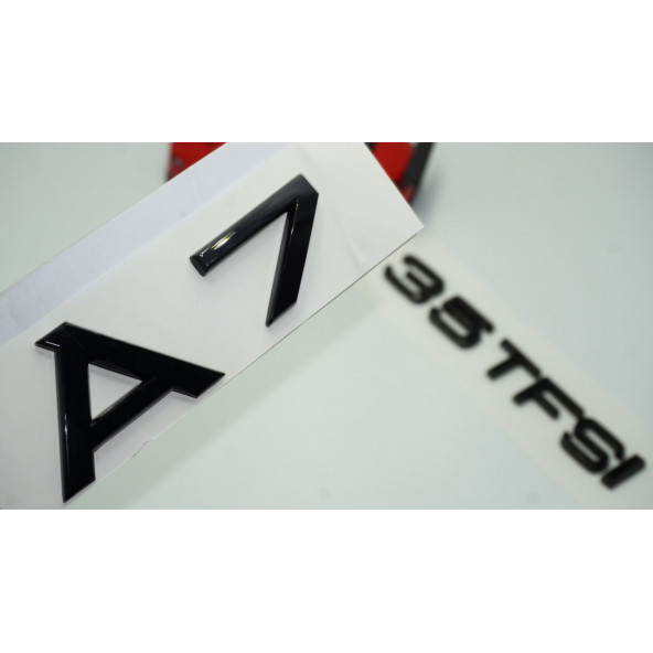 Audi A7 35 TFSi Parlak Siyah ABS 3M 3D Bagaj Yazı Logo Orjinal Ürün