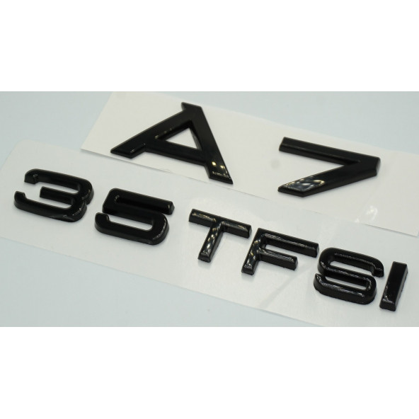 Audi A7 35 TFSi Parlak Siyah ABS 3M 3D Bagaj Yazı Logo Orjinal Ürün - 2