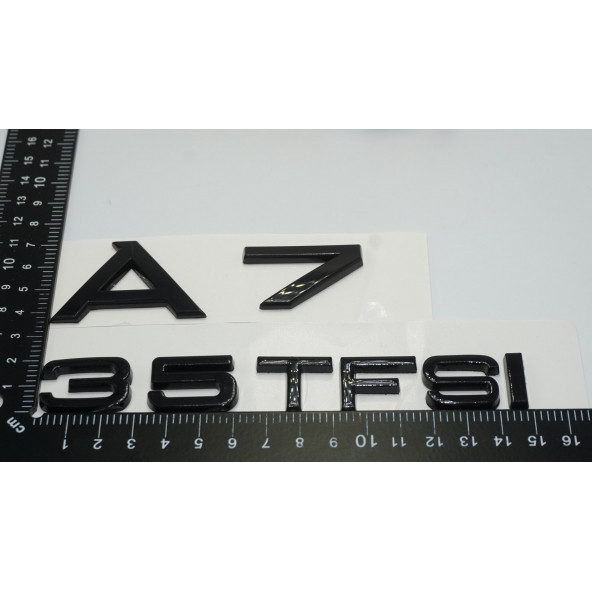 Audi A7 35 TFSi Parlak Siyah ABS 3M 3D Bagaj Yazı Logo Orjinal Ürün - 3