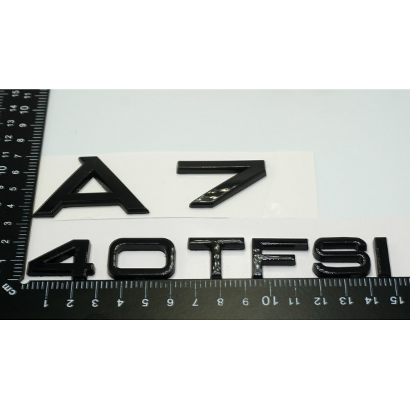 Audi A7 40 TFSi Parlak Siyah ABS 3M 3D Bagaj Yazı Logo Orjinal Ürün - Resim 3