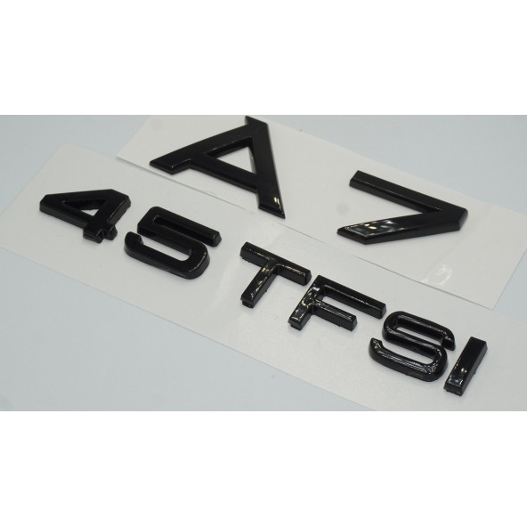 Audi A7 45 TFSi Parlak Siyah ABS 3M 3D Bagaj Yazı Logo Orjinal Ürün - Resim 2