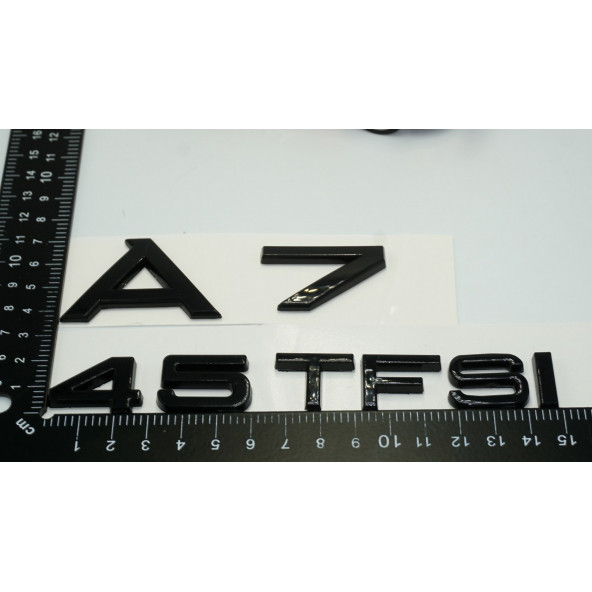 Audi A7 45 TFSi Parlak Siyah ABS 3M 3D Bagaj Yazı Logo Orjinal Ürün - Resim 3