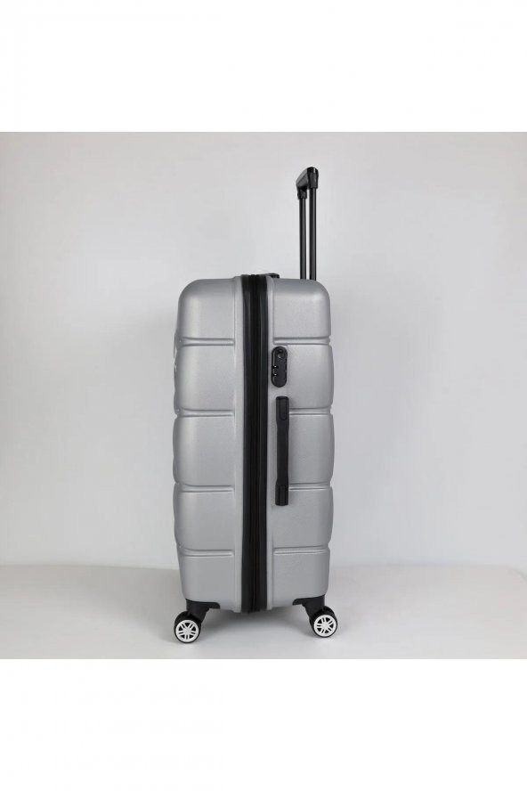 Yefa Dayanıklı Unisex 4 Tekerlekli Plastik Kabin Boy Valiz - Resim 2