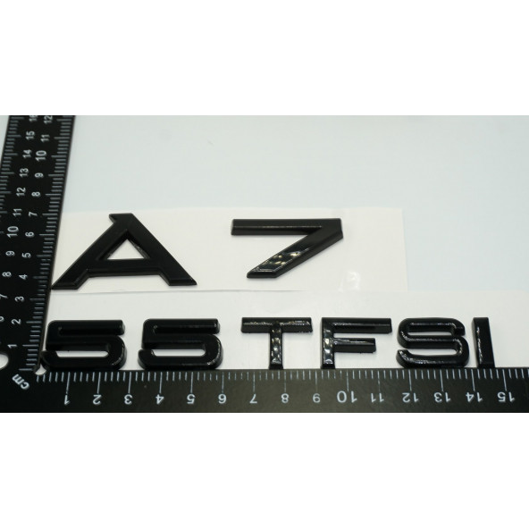 Audi A7 55 TFSi Parlak Siyah ABS 3M 3D Bagaj Yazı Logo Orjinal Ürün - 3