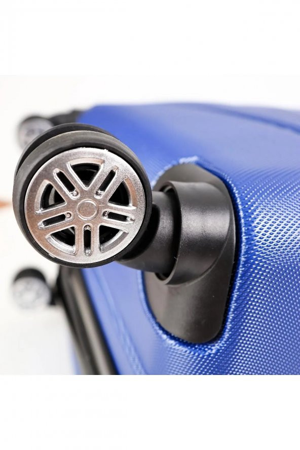 Yefa Dayanıklı Unisex 4 Tekerlekli Plastik Kabin Boy Valiz - Resim 4