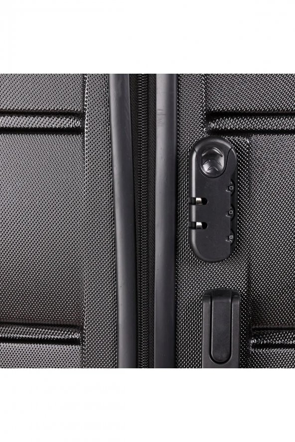 Yefa Dayanıklı Unisex 4 Tekerlekli Orta Boy Plastik Valiz - Resim 3