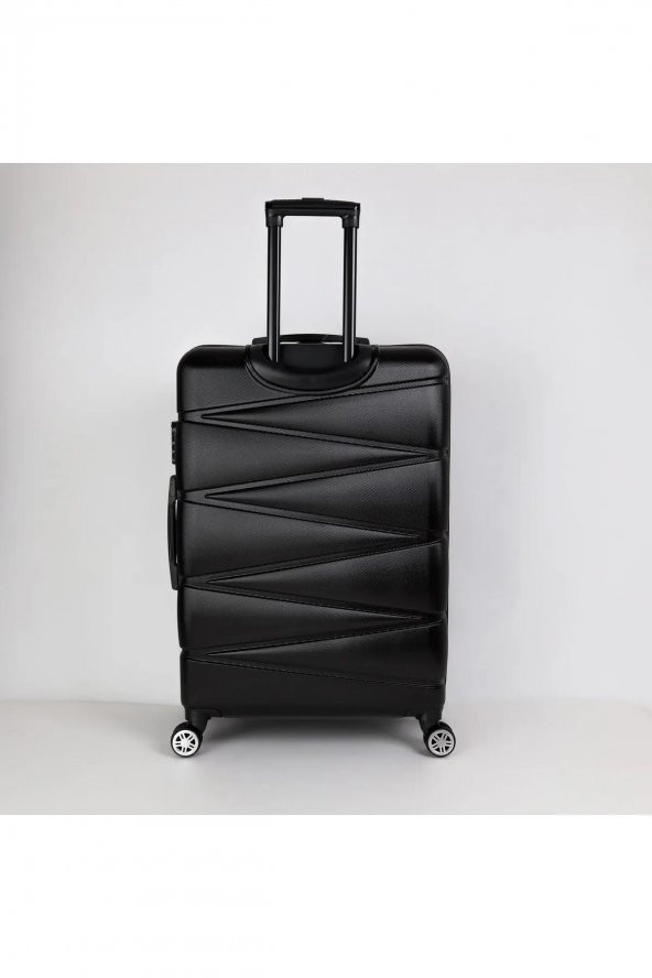 Yefa Dayanıklı Unisex 4 Tekerlekli Büyük Boy Plastik Valiz - Resim 2