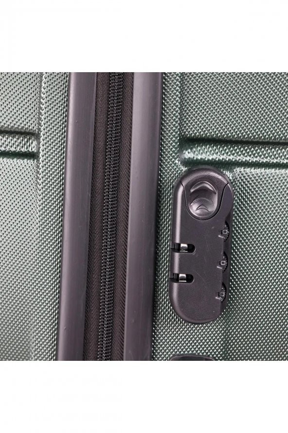 Yefa Dayanıklı Unisex 4 Tekerlekli Büyük Boy Plastik Valiz - Resim 4