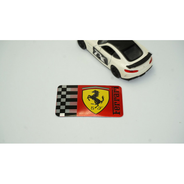 S F Ferrari Logo Metal Body Plaka Logo Amblem Arma - 2