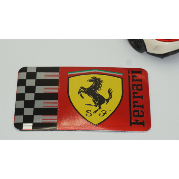 S F Ferrari Logo Metal Body Plaka Logo Amblem Arma - 3