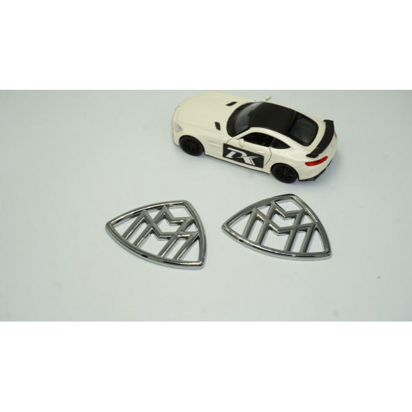 Maybach Yan Kanatlar Krom Metal Logo Arma - 2