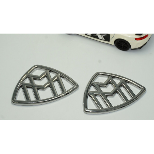 Maybach Yan Kanatlar Krom Metal Logo Arma - 3