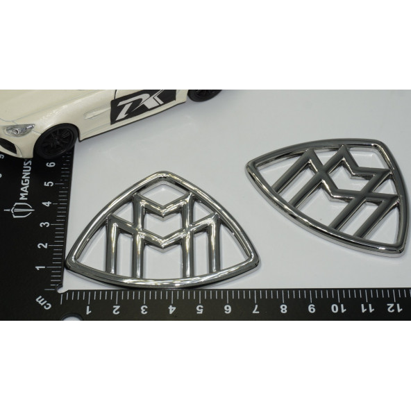 Maybach Yan Kanatlar Krom Metal Logo Arma - 4