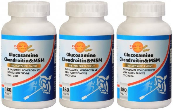Force Nutrition Glucosamine Chondroitin Msm 3x180 Tablet