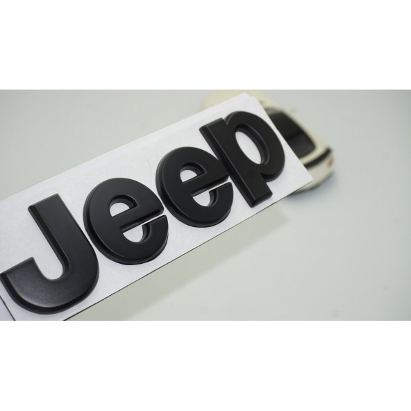 Jeep Kaput Bagaj 3M 3D Siyah Metal Logo Amblem Arma
