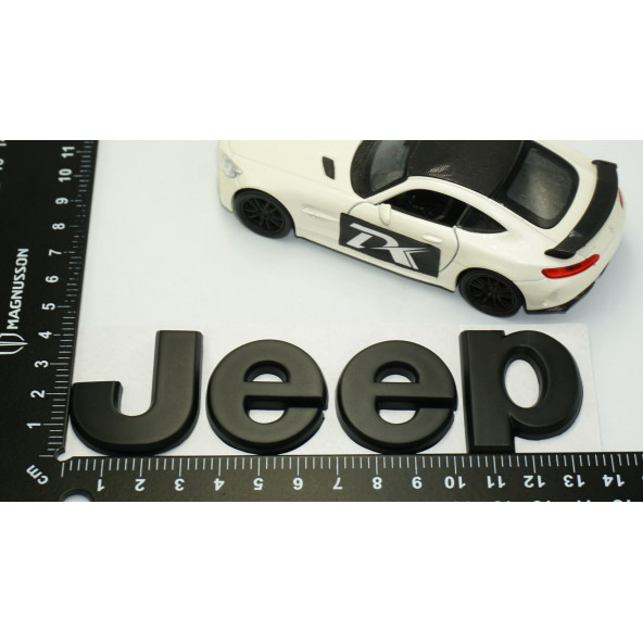 Jeep Kaput Bagaj 3M 3D Siyah Metal Logo Amblem Arma - 4