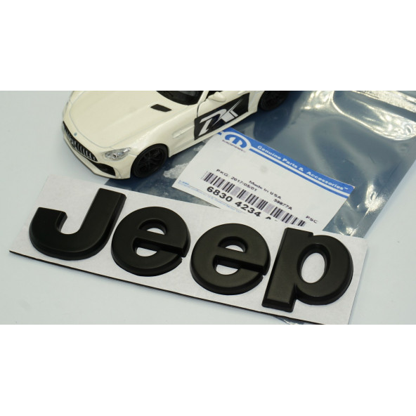 Jeep Kaput Bagaj 3M 3D Siyah Metal Logo Amblem Arma - 5
