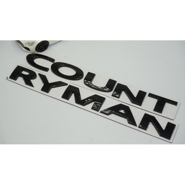Mini Cooper Countryman R60 F60 Siyah Metal 3M Bagaj Yazı Logo - 3